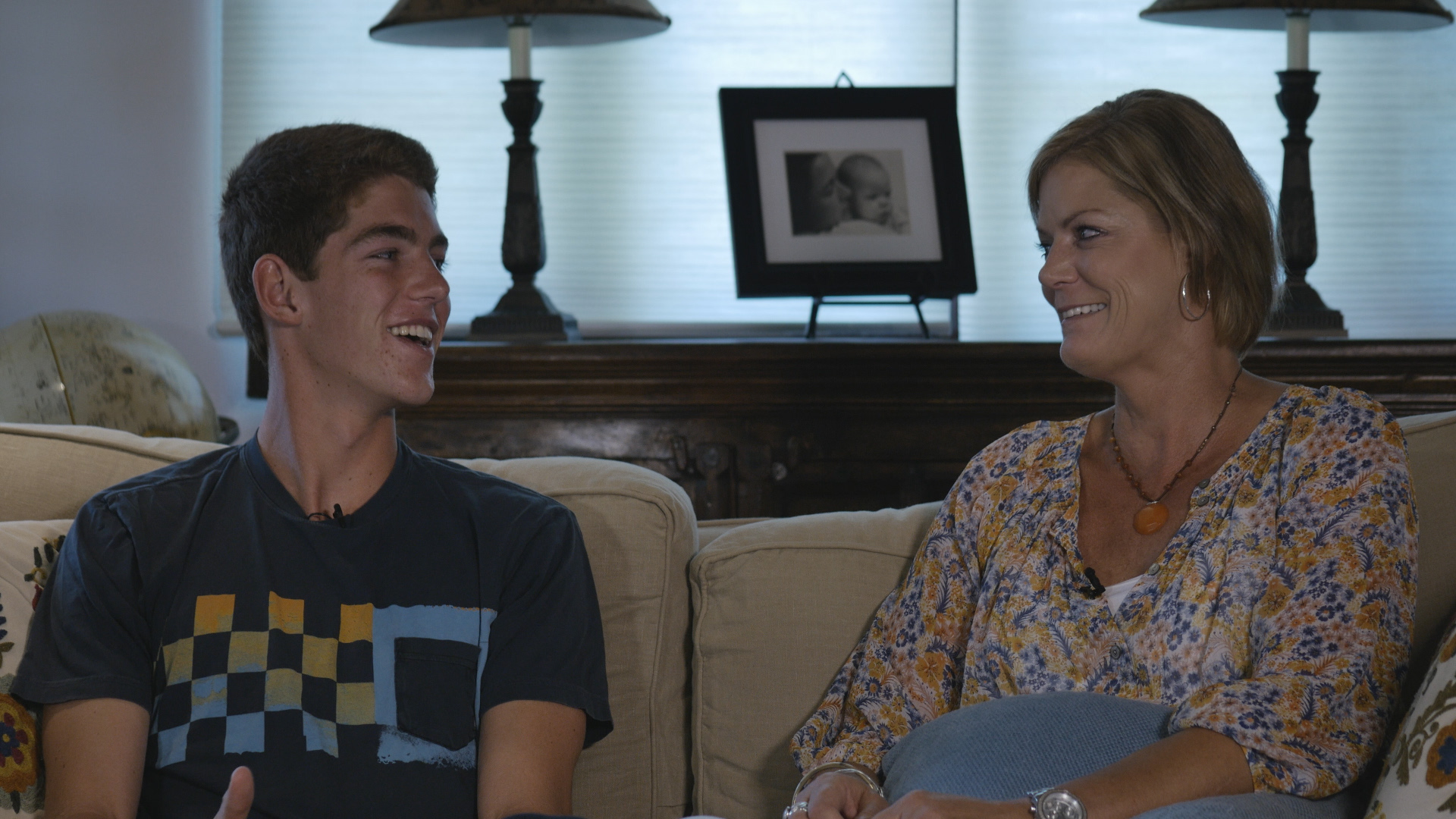 Ann Taylor and son Sam