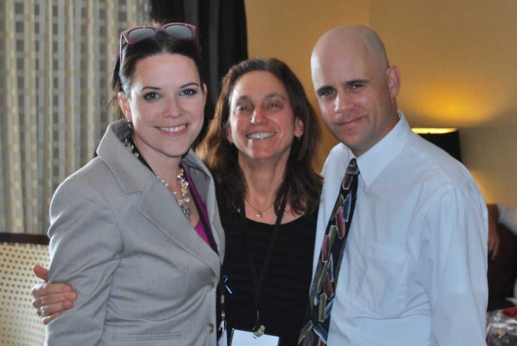 From left to right, Dr. April Foreman, Director Lisa Klein, and Dr. Schmitz at AAS, 2014.